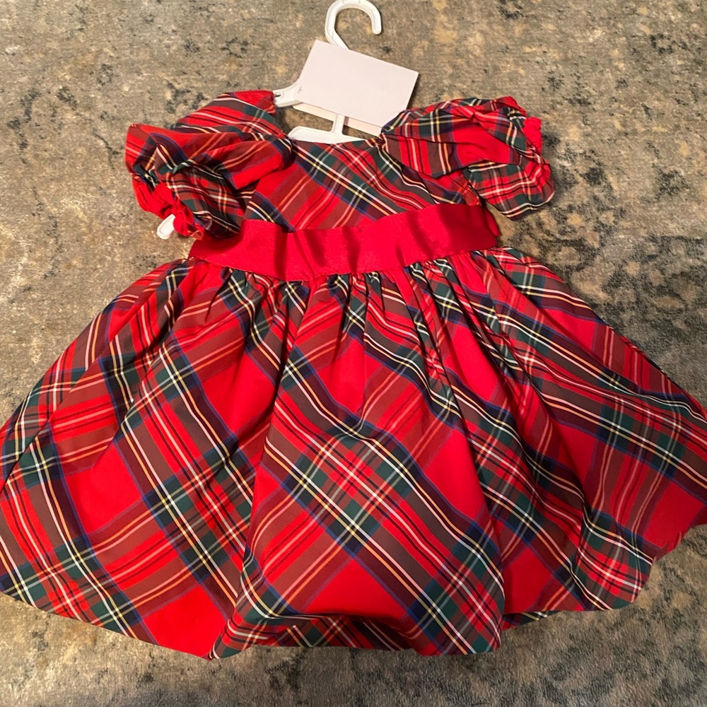 Janie and Jack Red and Green Plaid Dress